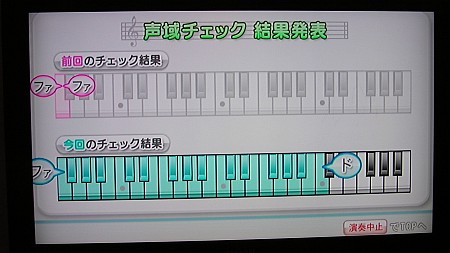 声域チェック結果