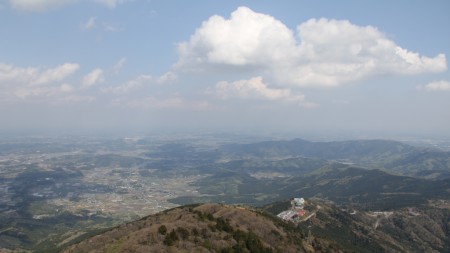 頂上から眺める石岡市