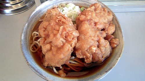 唐揚げそば（唐揚げ2個＠480円）