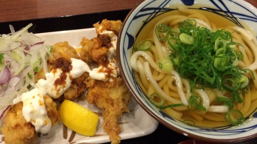 タル鶏天ぶっかけうどん (天ぷら別皿・かけうどん変更)