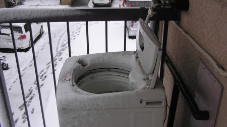 今日は大雪注意報、風雪注意報が発令されていました
